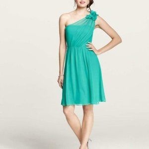 Ann Taylor silk green jade bridesmaid dress 6